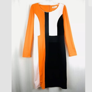Order‎ Plus Dress Stretch 3/4 Sleeve Midi Retro NEW